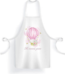 Bonjour Bebe Godfather Apron with Hot Air Balloon Theme