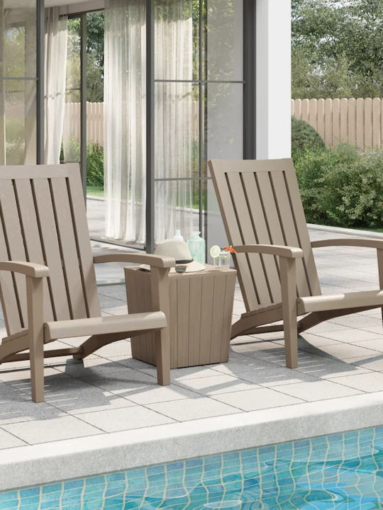 Set Outdoor Lounge Brown 2pcs