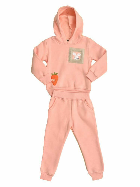 Potre Kids Sweatpants Set Pink 2pcs