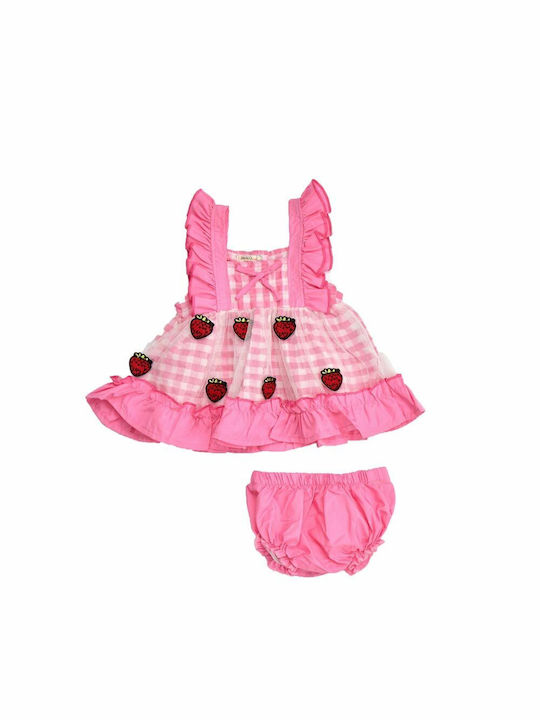 Potre Kids Dress Set with Accessories Sleeveless Pink