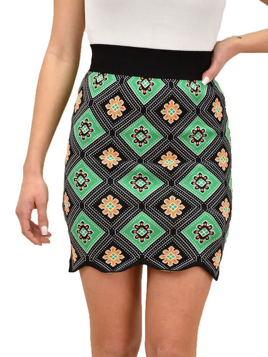 Potre Mini Skirt Floral Orange