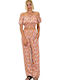 Women's Orange Set with Pants Floral