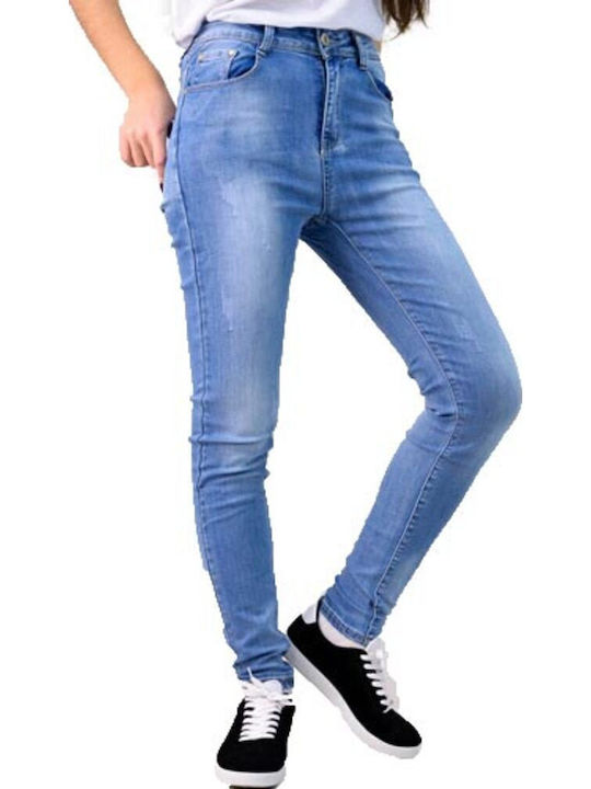 Hoch tailliert Damenjeans in Enger Passform