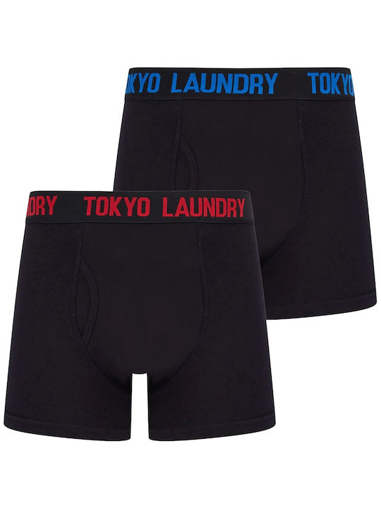 Tokyo Laundry Ανδρικά Μποξεράκια Black Red/Blue 2Pack