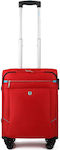 Dielle 300-55 Cabin Travel Suitcase Fabric Red with 4 Wheels Height 55cm.