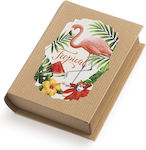 Christening Favor with Box Βιβλιαράκι Flamingo