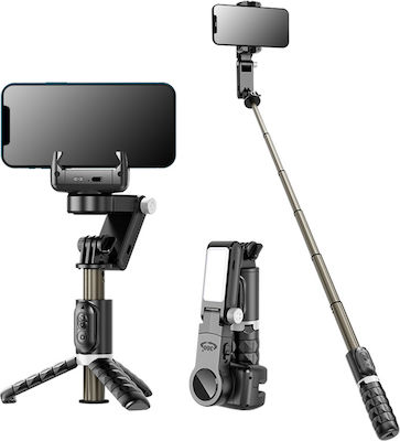 Techsuit Q18 Baston pentru selfie cu Bluetooth / Telecomandă Negru