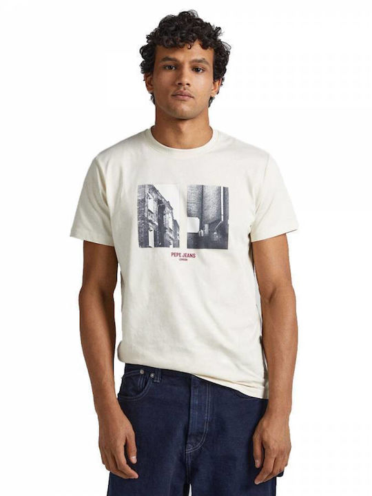 Pepe Jeans Herren T-Shirt Kurzarm Weiß