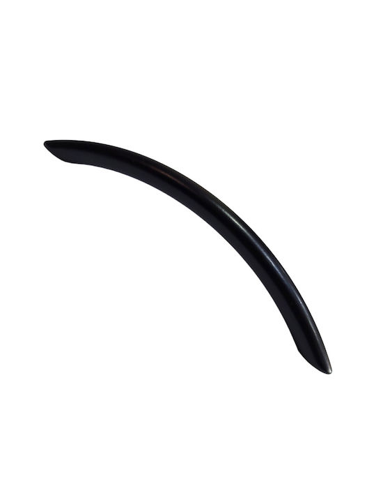 Italian furniture handle EUREKA 11691-192-INO color: BLACK-MAT Dimension 19,2cm