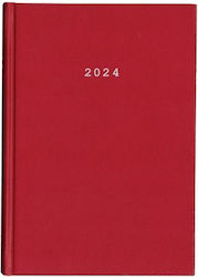 Next Classic Daily Agenda 2024 Red 14x21cm