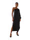 Karl Lagerfeld Summer Mini Dress with Slit Black