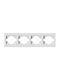 Entac Switch Frame 4 Positions Horizontal Installation in White Color