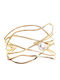 Paraxenies Women's Bracelet Handcuffs made of Silver Gold Plated with Pearls