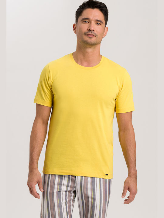 Hanro Ανδρικό T-shirt Κοντομάνικο Κίτρινο