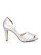 Sagiakos Peep Toe Silver Heels