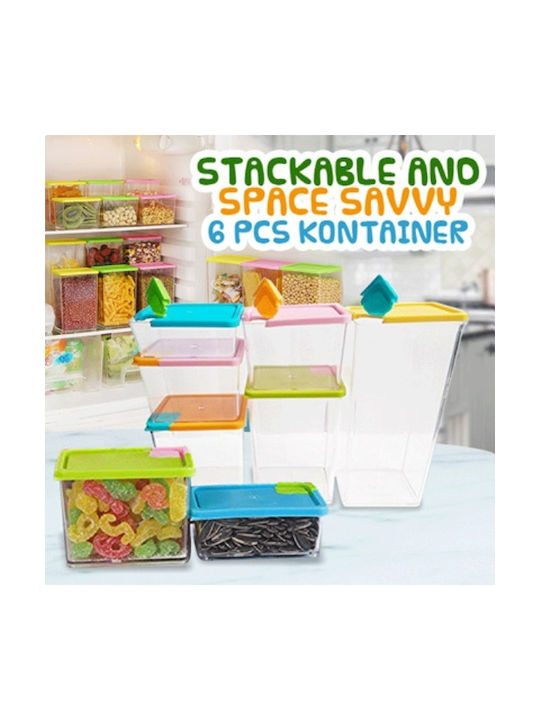 Plastic Lunch Box Brown 6pcs