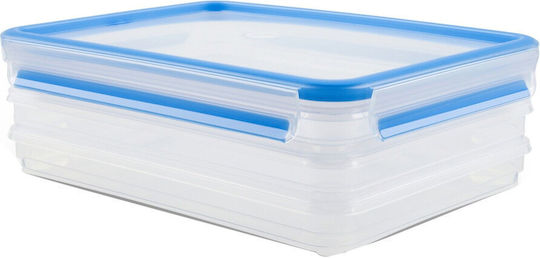 Emsa Set Cutii De Prânz Din Plastic Albastre 3 Bucăți