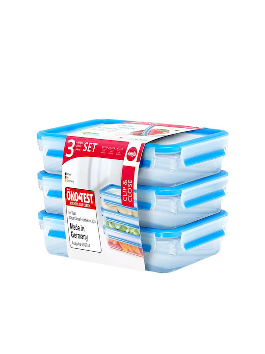 Emsa Lunchbox Kunststoff Transparent 22.5cm 3Stück