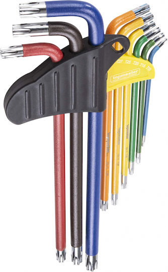 Topmaster Σετ 9 Κλειδιά Torx σε Σχήμα L