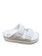 Flache Sandalen für Damen in Weiß Farbe