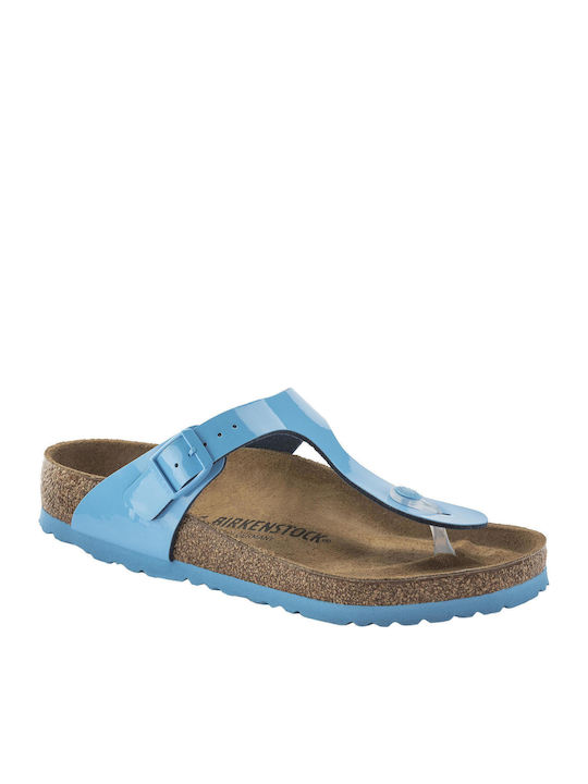 Classic Gizeh Γυναικεία Ανατομικά Σανδάλια Γαλάζιο Regular Fit
