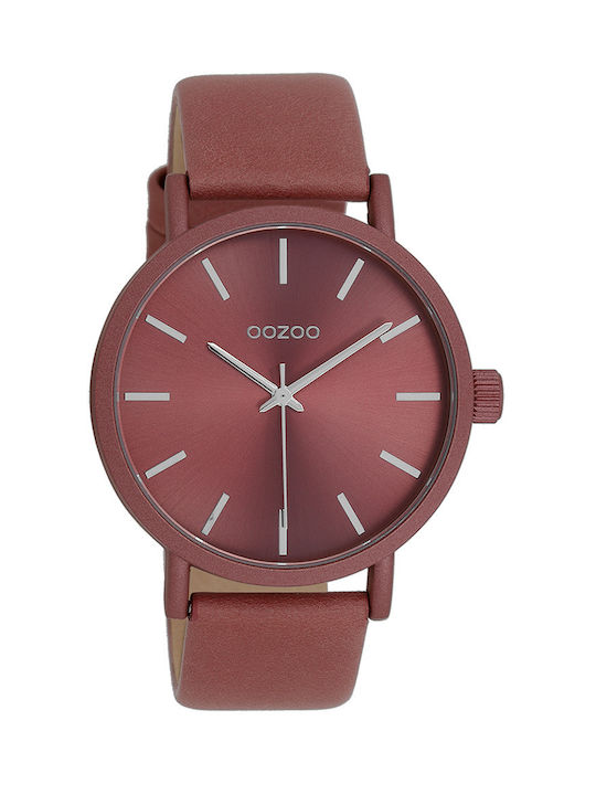 Oozoo Timepieces Watch with Brown Leather Strap