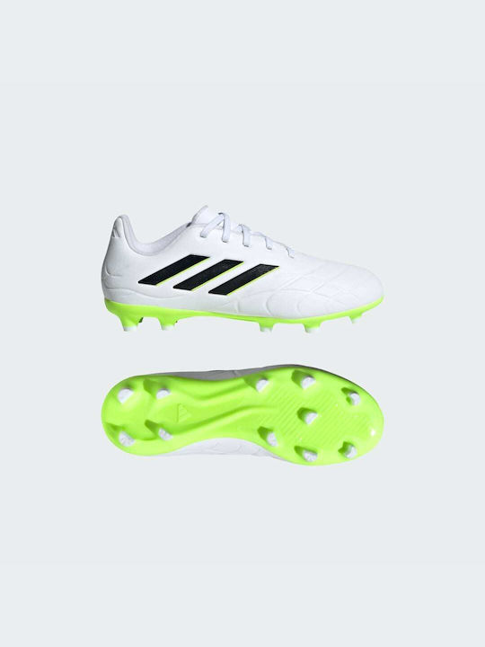 Adidas Papuci de fotbal pentru copii Pure.3 cu tălpi Albe