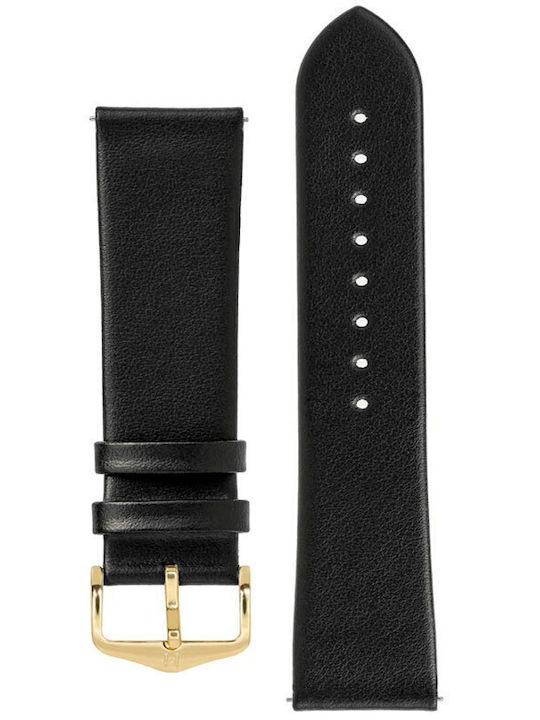 Hirsch Toronto Leather Strap Black 14mm