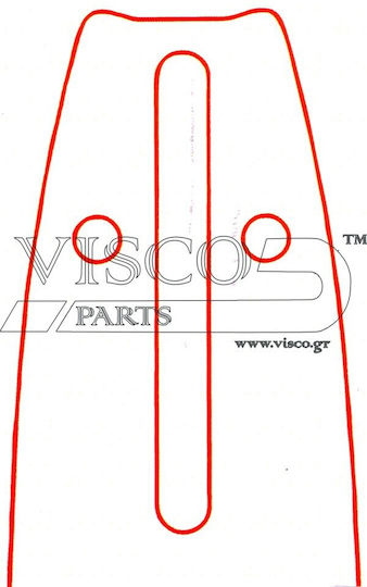 Visco Parts Chainsaw Blade Chainsaw Blade 40cm for Chain with Pitch .325", Guide Bar Thickness .050"-1.3mm & Number of Drivers 66E PO 16-50EH