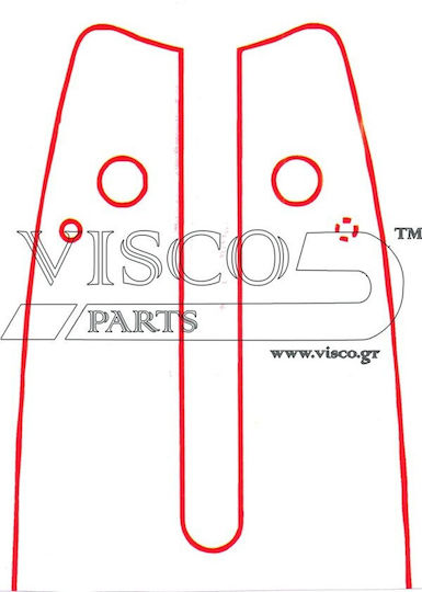 Visco Parts Chainsaw Blade Chainsaw Blade 40cm for Chain with Pitch 3/8"LP, Guide Bar Thickness .043"-1.1mm & Number of Drivers 55E 16 SW-43SR