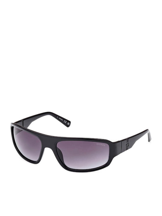 Guess Men's Sunglasses with Black Plastic Frame and Gray Gradient Lens GU00080 01B