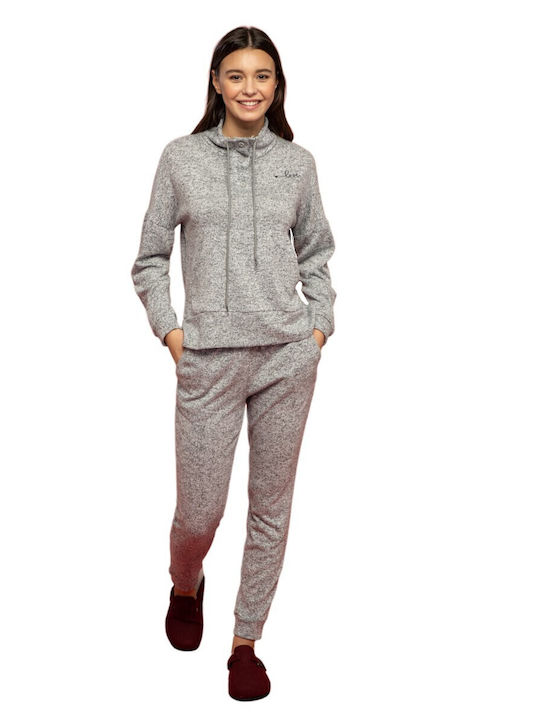 Noidinotte Winter Damen Pyjama-Set Gray