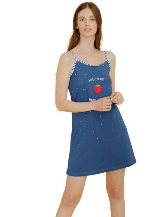 Noidinotte Women's Summer Nightgown Blue