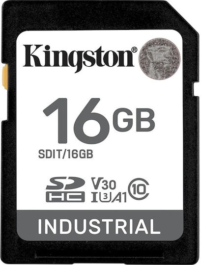Kingston Индустриална SDHC 16GB U1 V10 A1 UHS-I 100MB/s