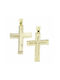 Damen Gold Kreuz 14K Beidseitig