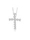 Chrilia White Gold Cross 18K with Chain