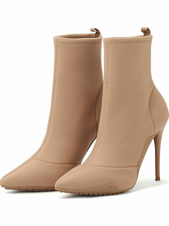 Stiefeletten Damen Beige -02892
