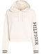 Tommy Hilfiger Women's Cropped Hooded Sweatshirt White