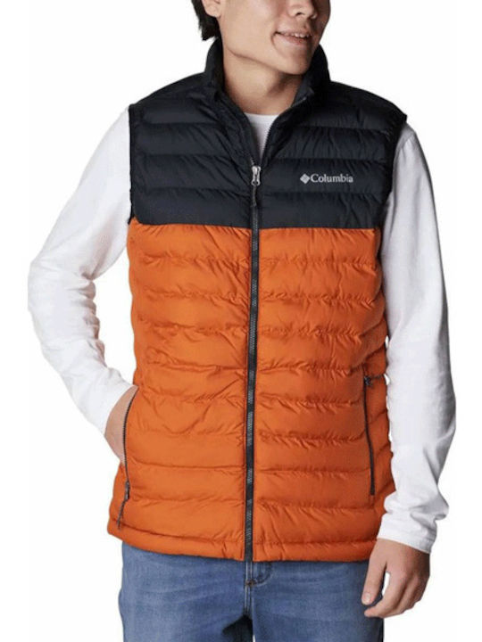 Columbia Ärmellos Herren Jacke Puffer Wasserdicht Orange