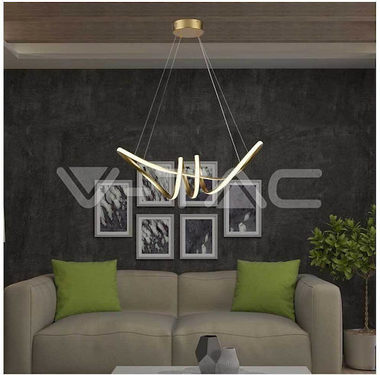 V-TAC Designer Κρεμαστό Φωτιστικό Λευκό LED με Θερμό Λευκό Φως 72x30x100εκ.