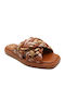 Amelia Women's Flat Sandals in Brown Color