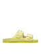 Women's Flat Sandals in Yellow Color