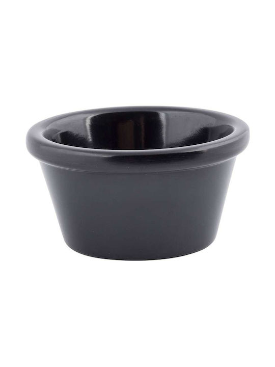 Tablecraft Dip Serving Bowl Round made of Melamine Black with Diameter 7cm