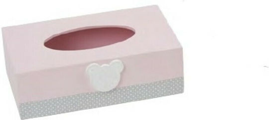 Country Casa Suport pentru șervețele Lemn Roz 26x8x15cm AG221A
