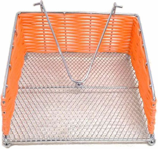 Metallic Napkin Holder Orange 18x18x8cm CK2374
