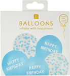 Set of 5 Balloons Latex Blue Birthday-Celebration