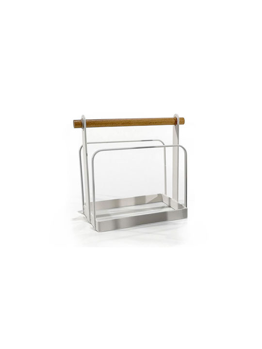 General Trade Χαρτοπετσετοθήκη Μεταλλική Λευκή 14.5x10.5x16cm 24328321