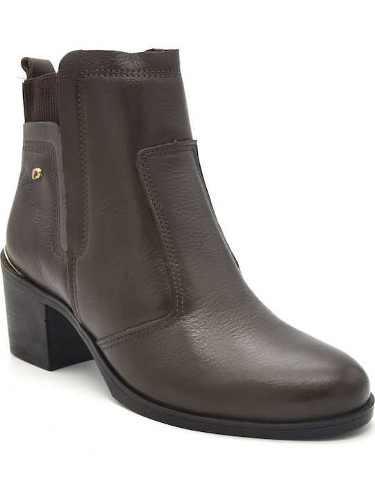 Pegada Leather Women's Ankle Boots Brown