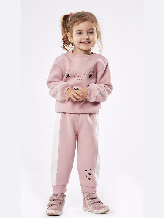 Εβίτα Kinder Sweatpants Set - Jogginganzug Rosa 2Stück