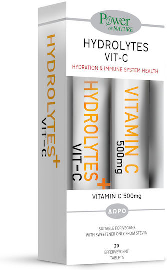 Power Health Hydrolytes Vit-C 20 & Vitamin C 500mg 2 x 20 αναβράζοντα δισκία
